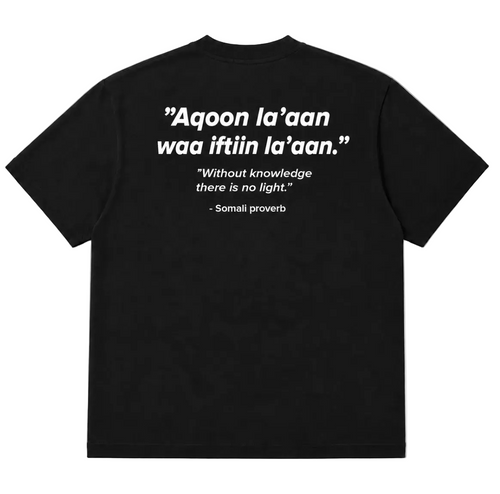 MINARA PROVERBS TEE - BLACK